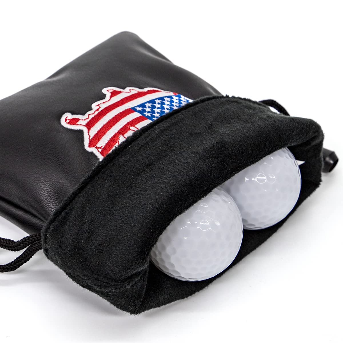 Barudan Golf US flag design details on the pouch for on-course style