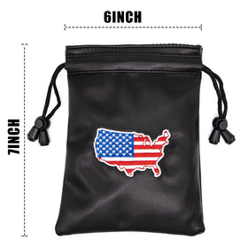 Barudan Golf valuables pouch clip hanging on golf bag for easy access