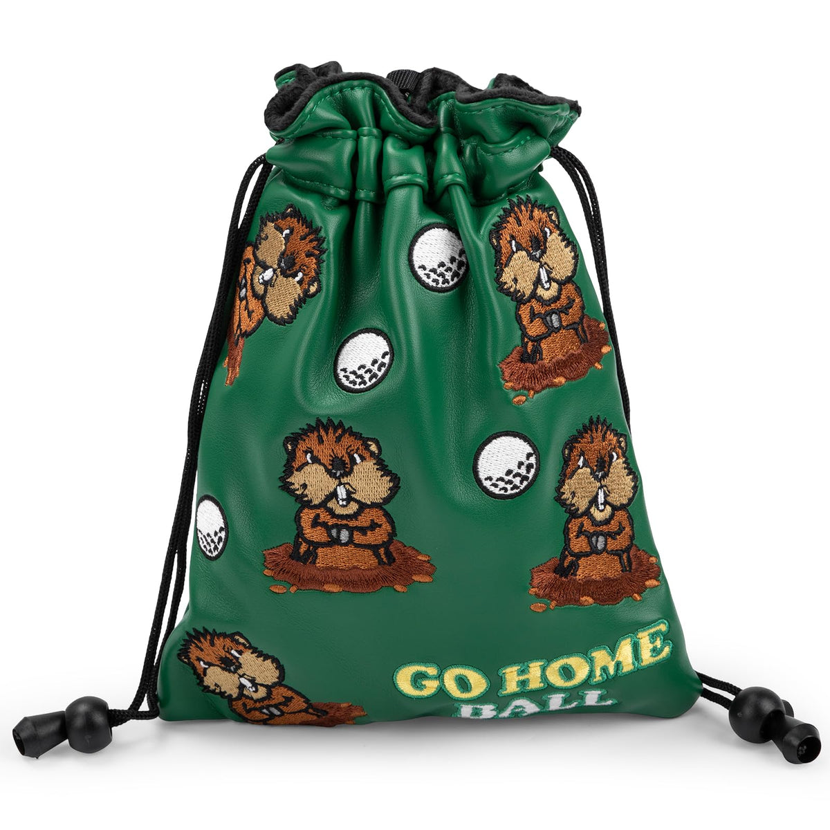 Barudan Golf valuables pouch with drawstrings, compact 6x7 inch bag for quick access on the green.