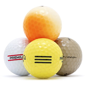 Bastex logo-marked practice balls with wear and markings for realistic practice scenarios.