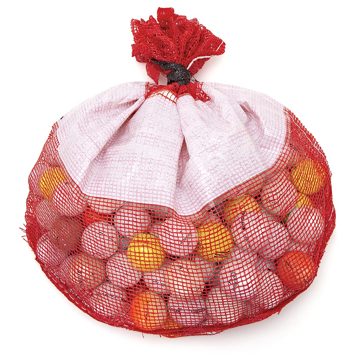 Bastex used recycled golf balls in mesh shag bag for affordable practice.