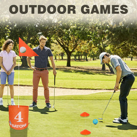 BATONE golf game yard setup invites a DIY course design for new challenges