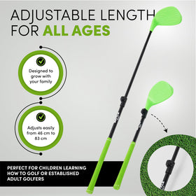 Battle Golf telescopic club stored in a compact bag for travel.