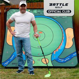 Battle Golf travel-ready design supports quick setup on turf or range.