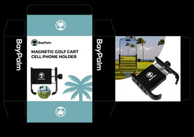 BayPalm magnetic holder for gym or shelves, adaptable to metal surfaces.