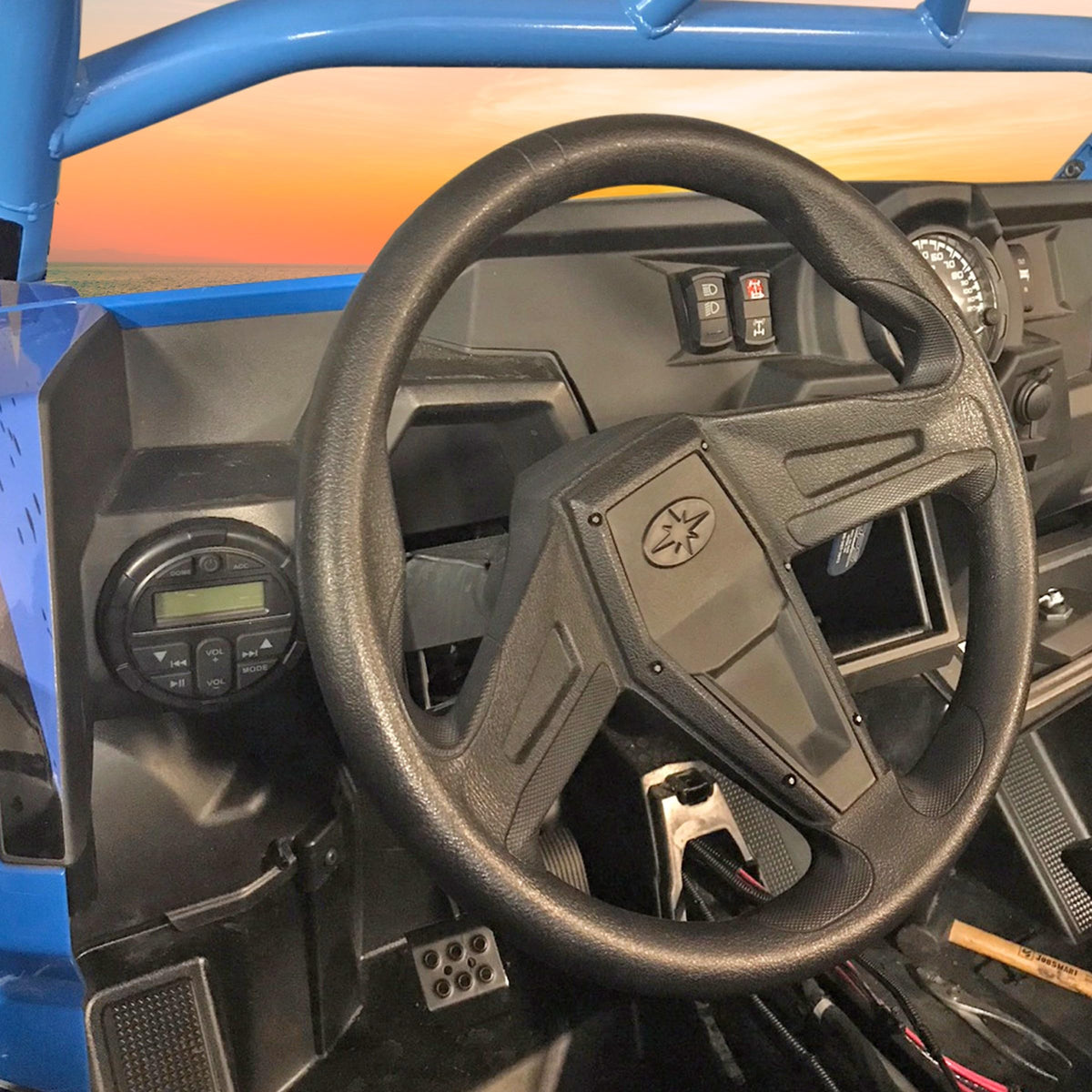 LED controls from the dash enable dynamic, on-the-go lighting with Bazooka BPB-DBC-G2.