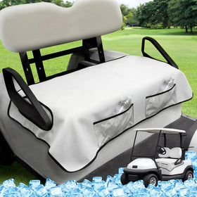 BBTO cooled seat cover for 49x29 two-seater golf carts keeps seats cool and dry.