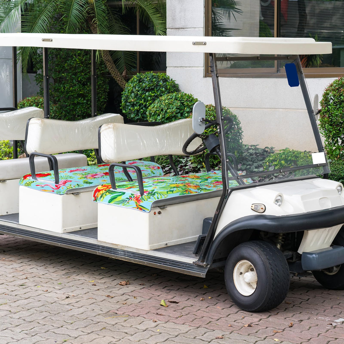 BBTO universal-fit seat cover works on most 2-seat carts.