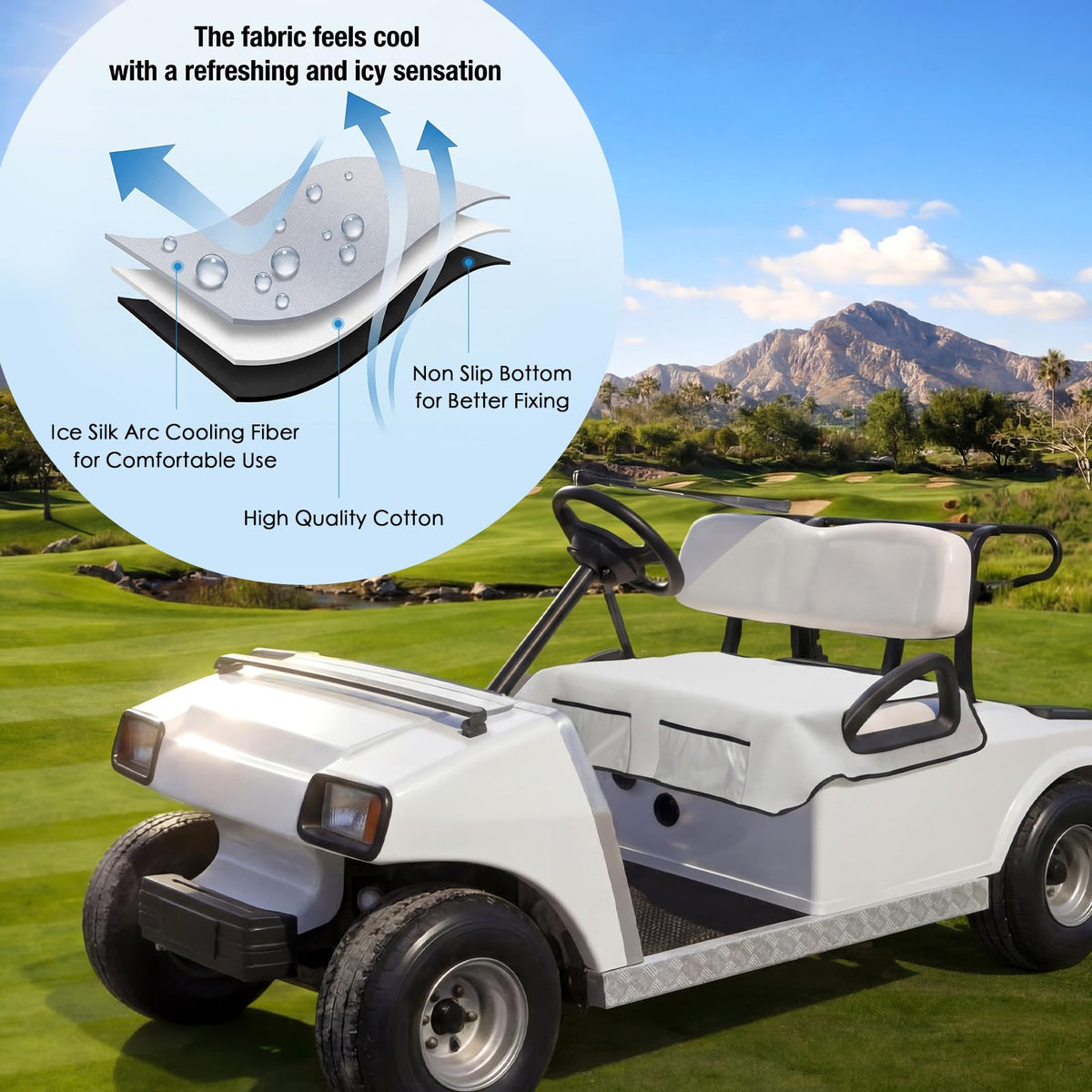 BBTO non-slip back design helps prevent shifting during drives.