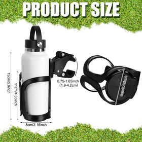 BBTO secure bottle holder with ABS plastic and rubber grip stabilizes bottles on rough terrain.