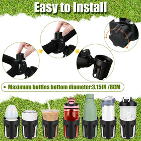 BBTO universal cup holder fits most carts for convenient drinks access