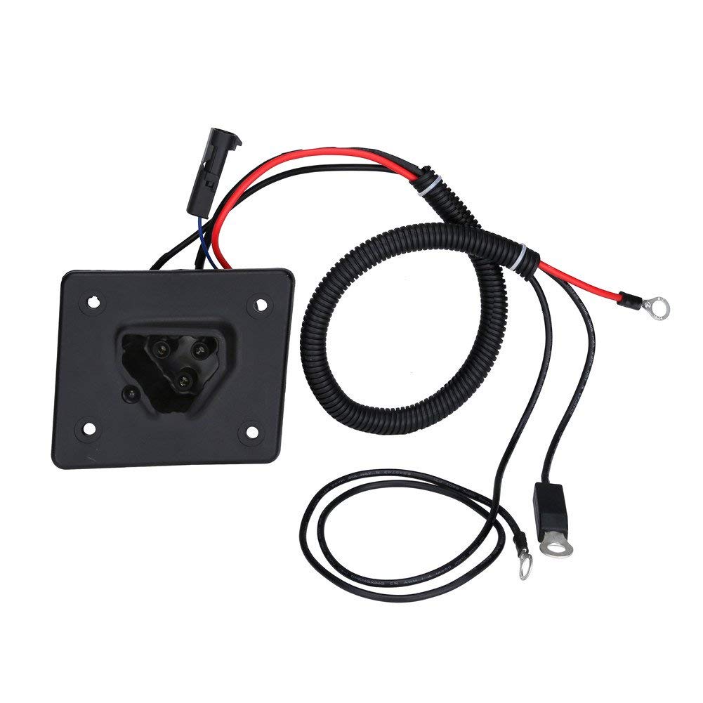 BeAcc Delta-Q charger receptacle assembly for EZ-GO RXV, factory-fit design.