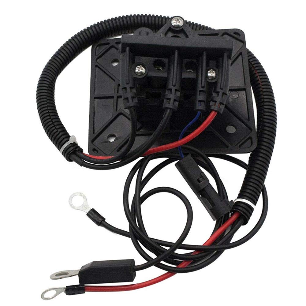 BeAcc Delta-Q charger receptacle front view shows plug-ready interface.