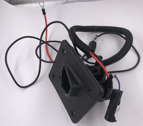 BeAcc Delta-Q charger receptacle installation for EZ-GO RXV simplifies wiring.