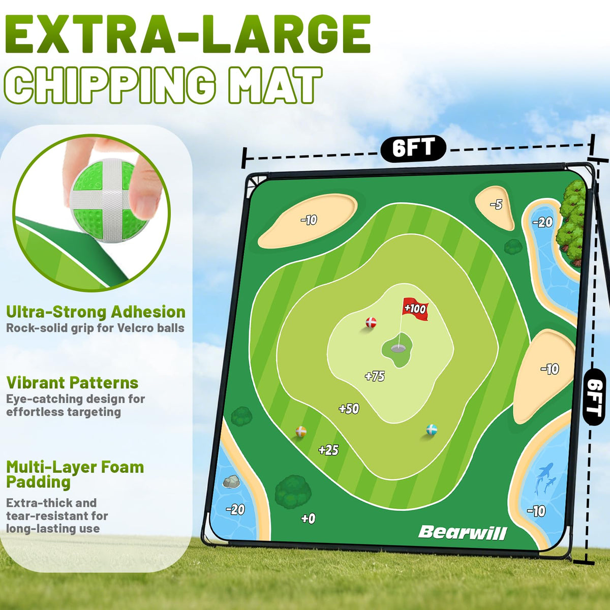 Bearwill Golf Chipping Game eight-color balls improve visibility and playability