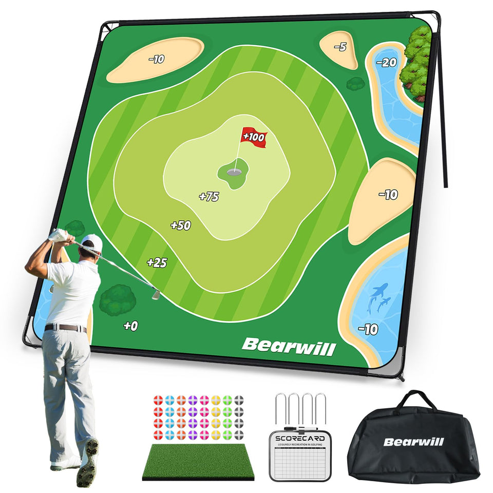 Bearwill Golf Chipping Game heavy-duty metal base for stable indoor outdoor use