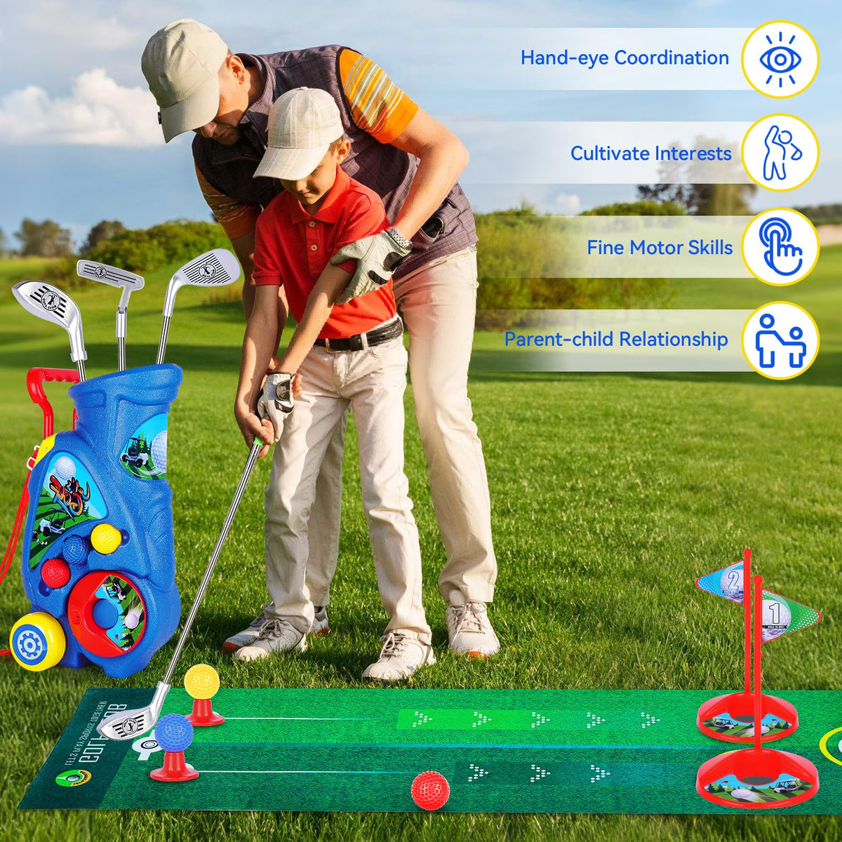 Beautiq 1.8-inch golf balls and bucket enhance safe, forgiving practice