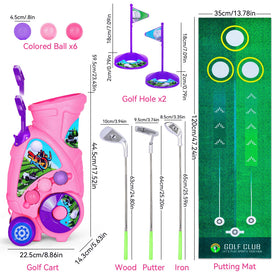 Beautiq toddler golf set designed for ages 2-5 beginner players