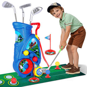 Beautiq toddler golf set with cart and strap for easy pull-along play