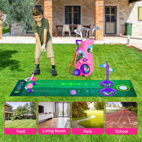 Beautiq toddler golf set supports indoor and outdoor play anywhere