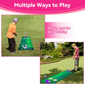 Beautiq kid-sized clubs provide comfortable grip and safe swings