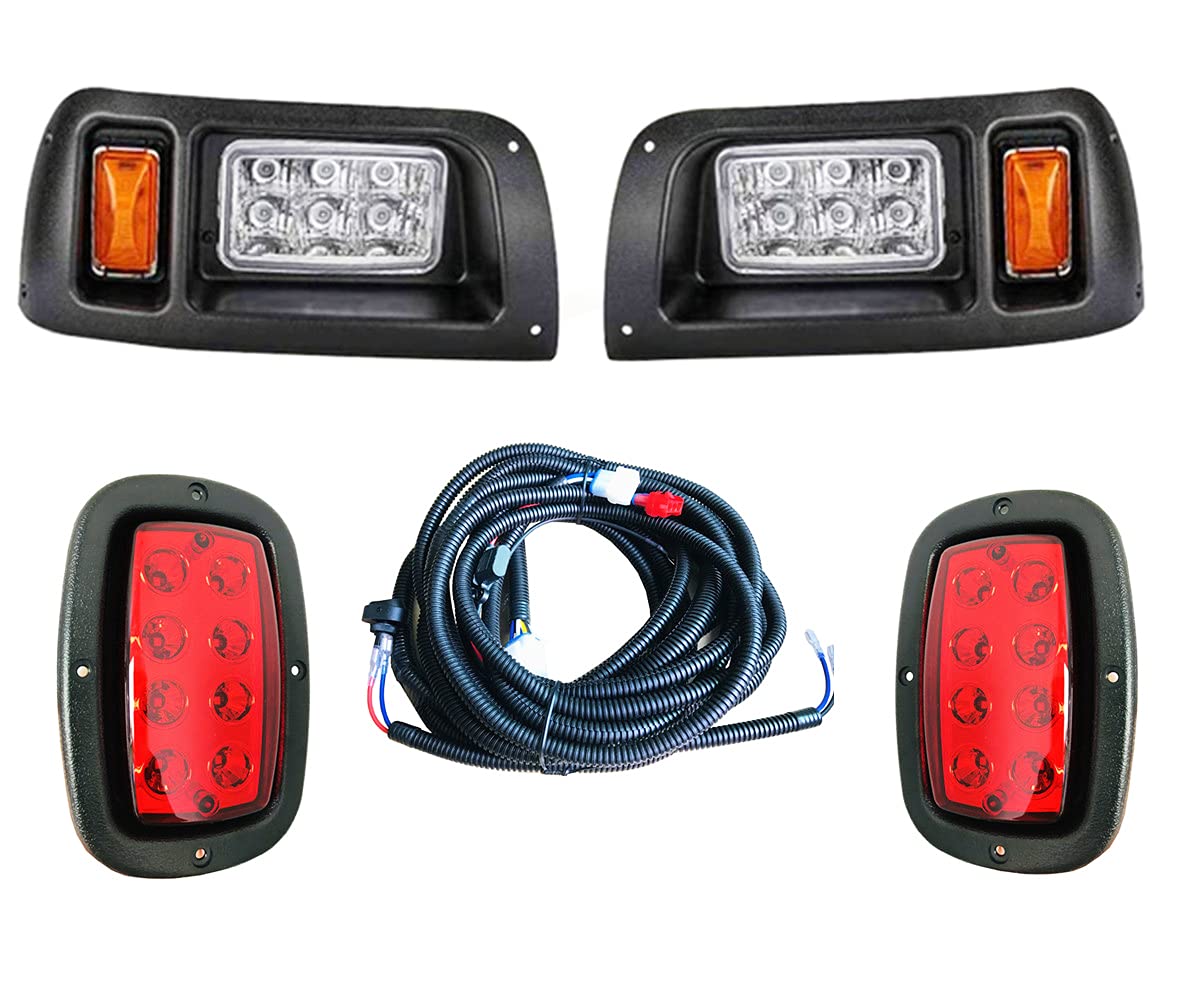 BeAcc Club Car DS LED headlights front left for clear night visibility.