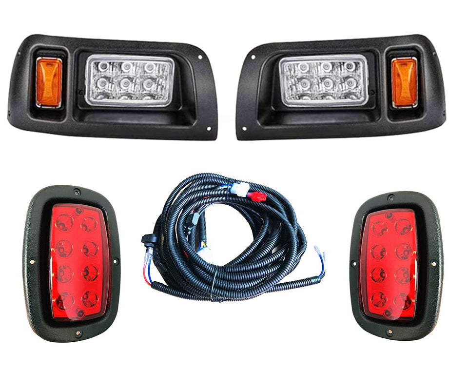 BeAcc Club Car DS LED headlights front left for clear night visibility.