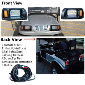 BeAcc Club Car DS LED taillights rear left for improved signaling.