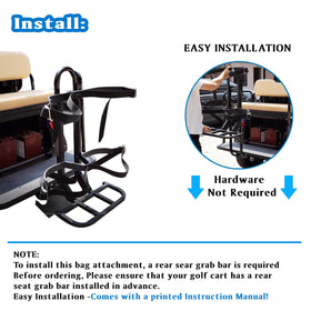Beefento dual-bag capacity keeps gear organized on four-seat carts.