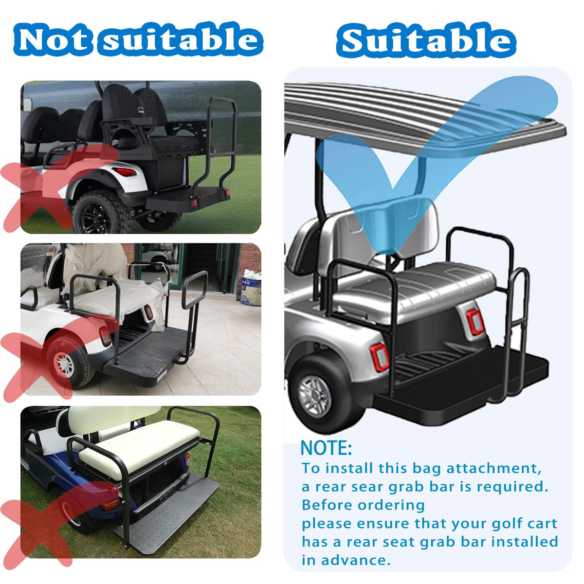 Beefento quick, tool-free slide-over-bar installation on rear bar.