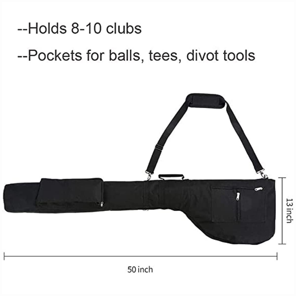 Bejetca Sunday Golf Bag 8-10 clubs capacity, ideal for trips.