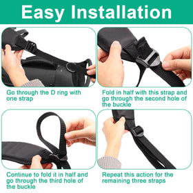 Bekith strap installation is quick and tool-free.