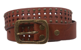 Beltiscool studded leather belt edges highlight craftsmanship for versatile outfits