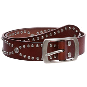 Beltiscool Western snap-on hammered rivet studs close-up for durable casual style