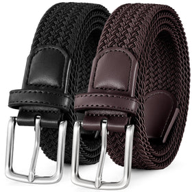 BELTROAD elastic belt buckle closeup showing precise adjustability for a comfortable fit.