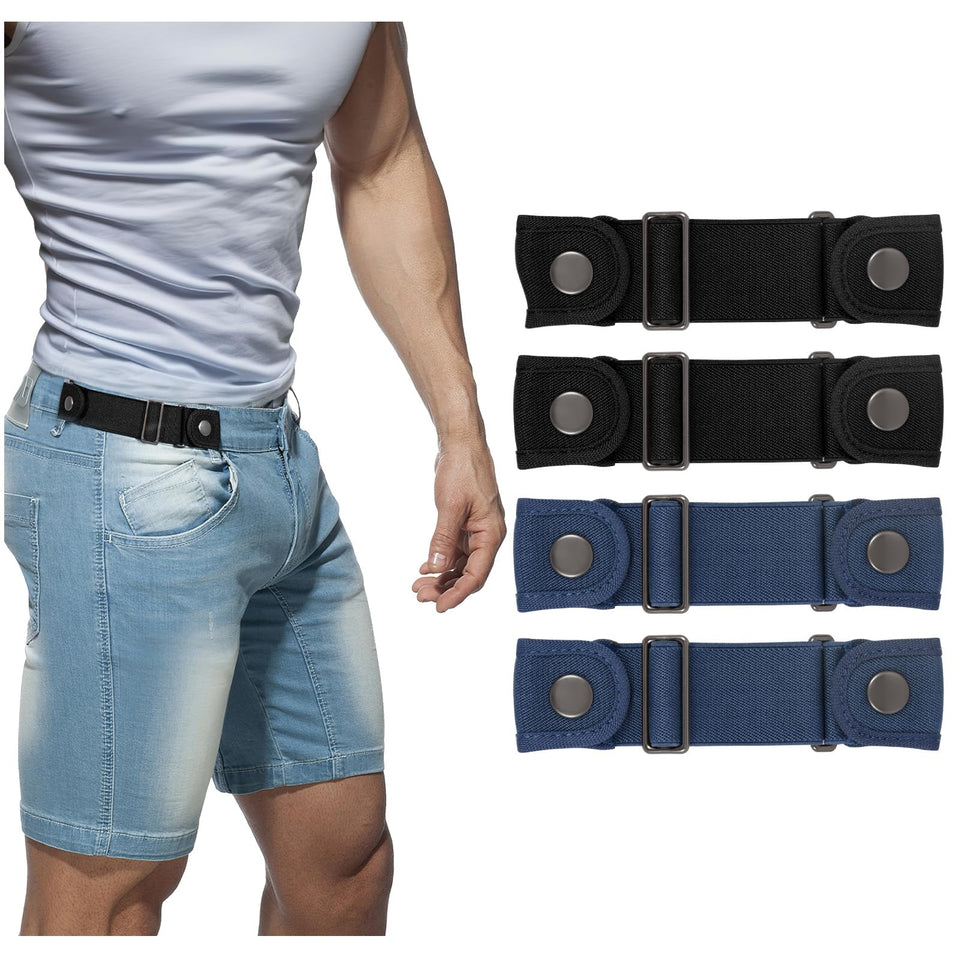 BELTROAD no-buckle elastic belt creates a clean silhouette under clothing.