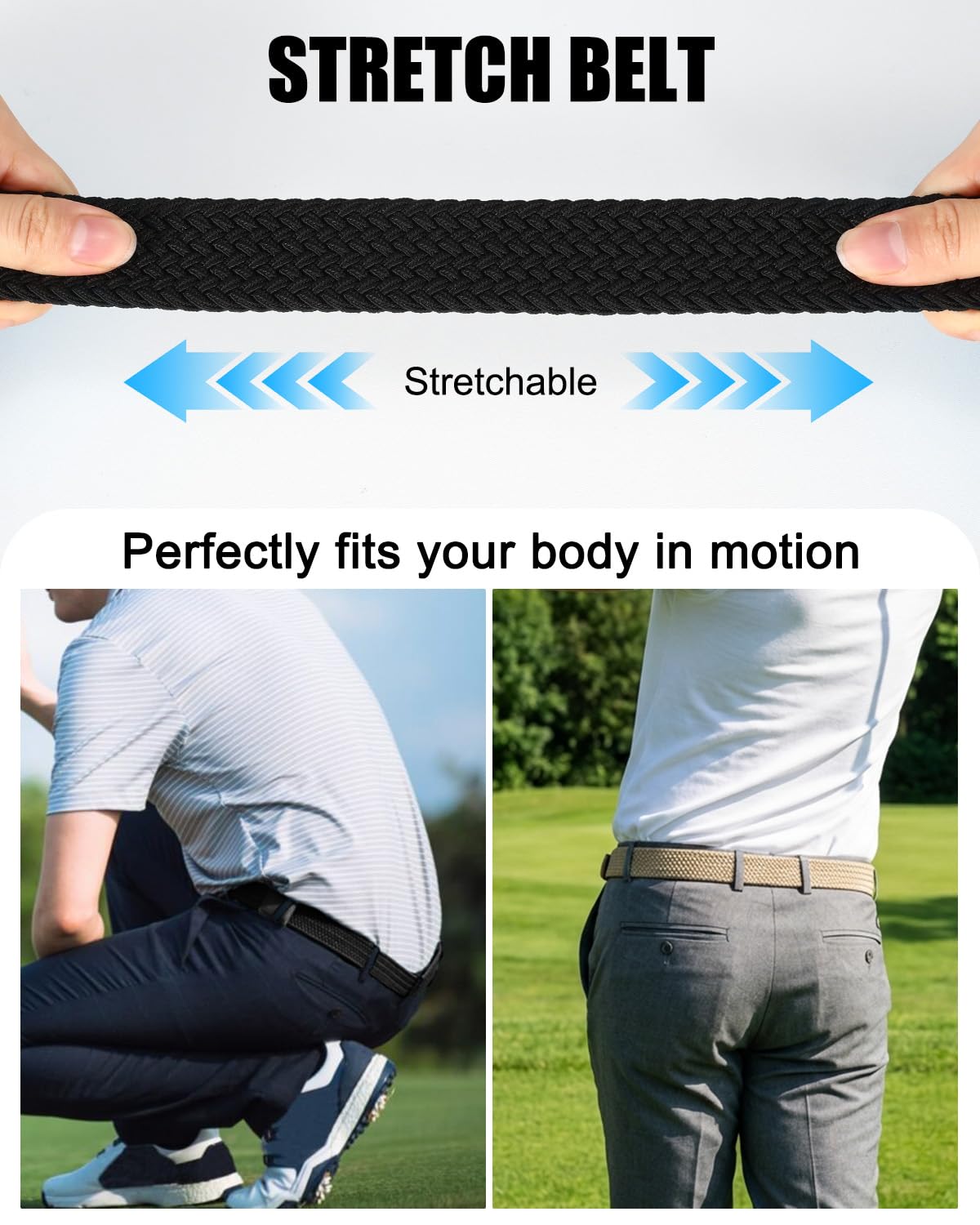 BELTROAD no-hole design belt for quick accurate adjustments
