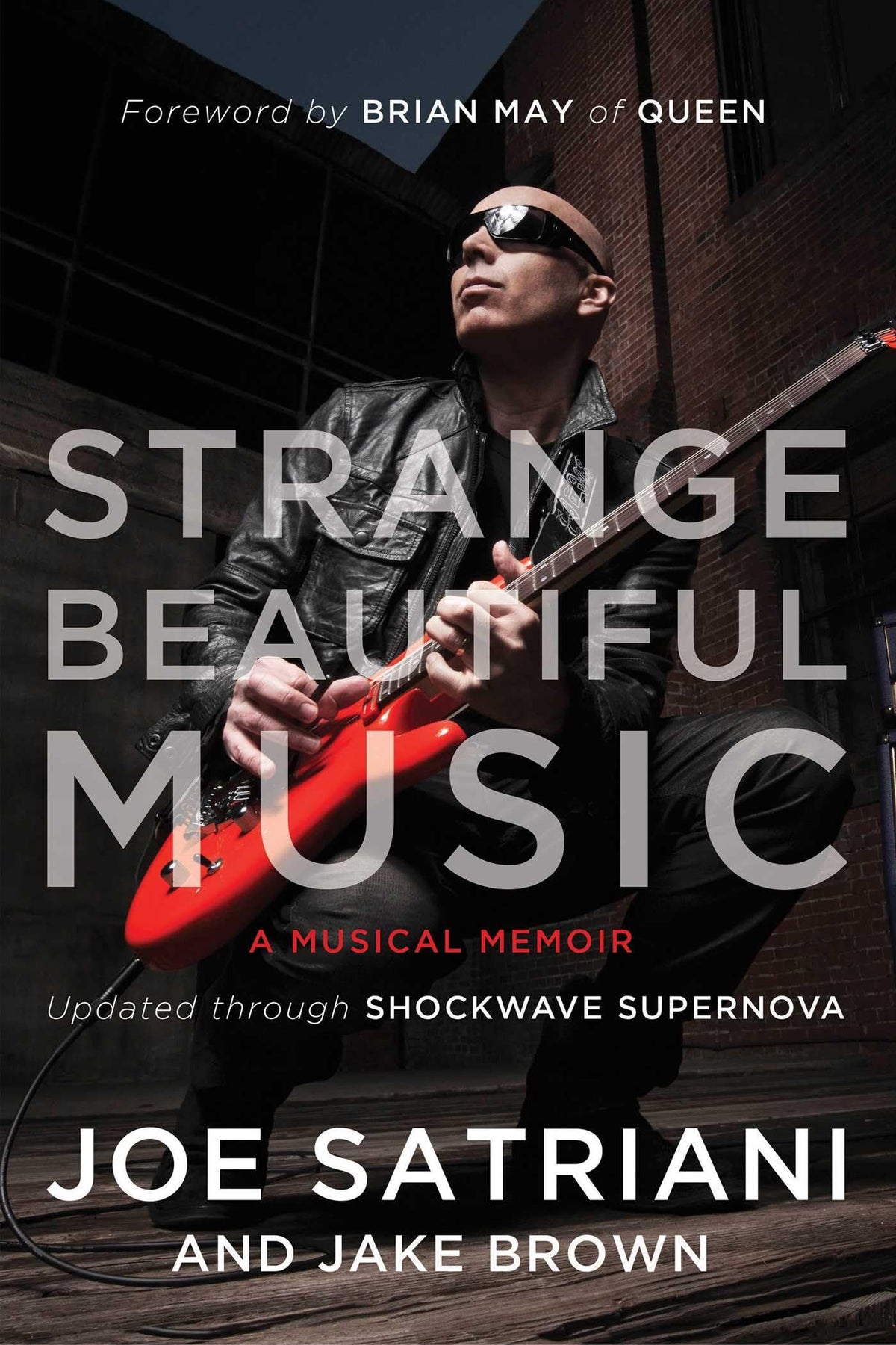 BenBella Books cover for Strange Beautiful Music inviting guitar fans to explore Satriani's story