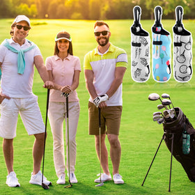 Bencailor holder stores 3 balls and 3 tees neatly on the course