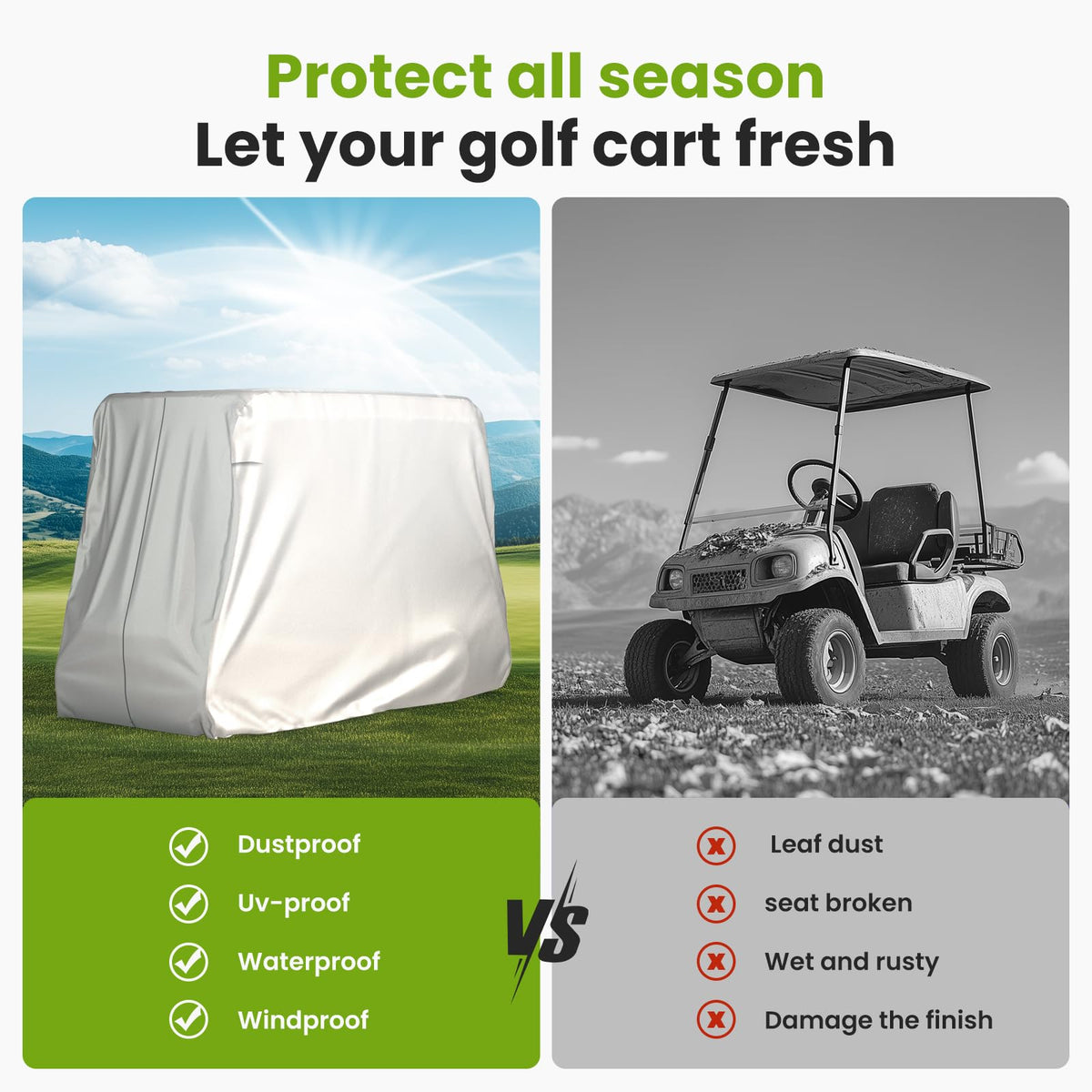 BENVOL 420T waterproof polyester with silver coating reflects heat for cooler rides.