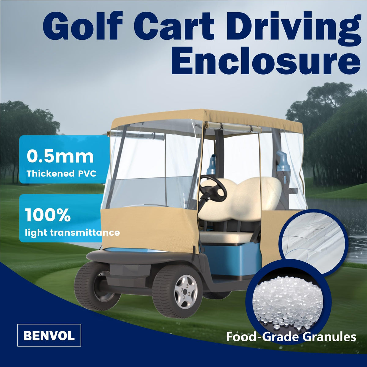 BENVOL dust and UV protection shields seats and electronics from sun exposure