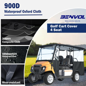 BENVOL compatible with Club Car, EZGO, Yamaha models for a precise fit.