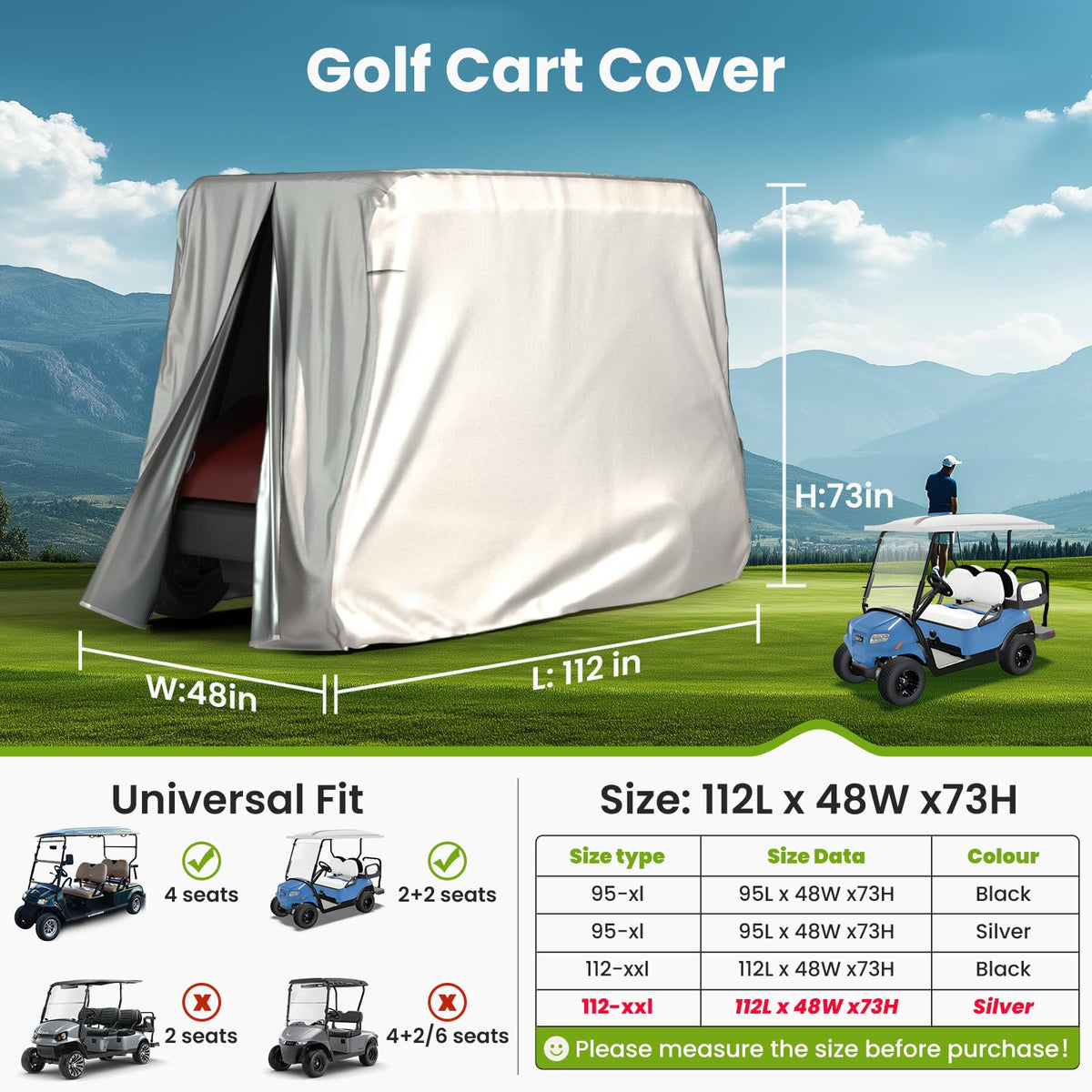 BENVOL windproof cover with elastic hem and straps stays secure during gusts.