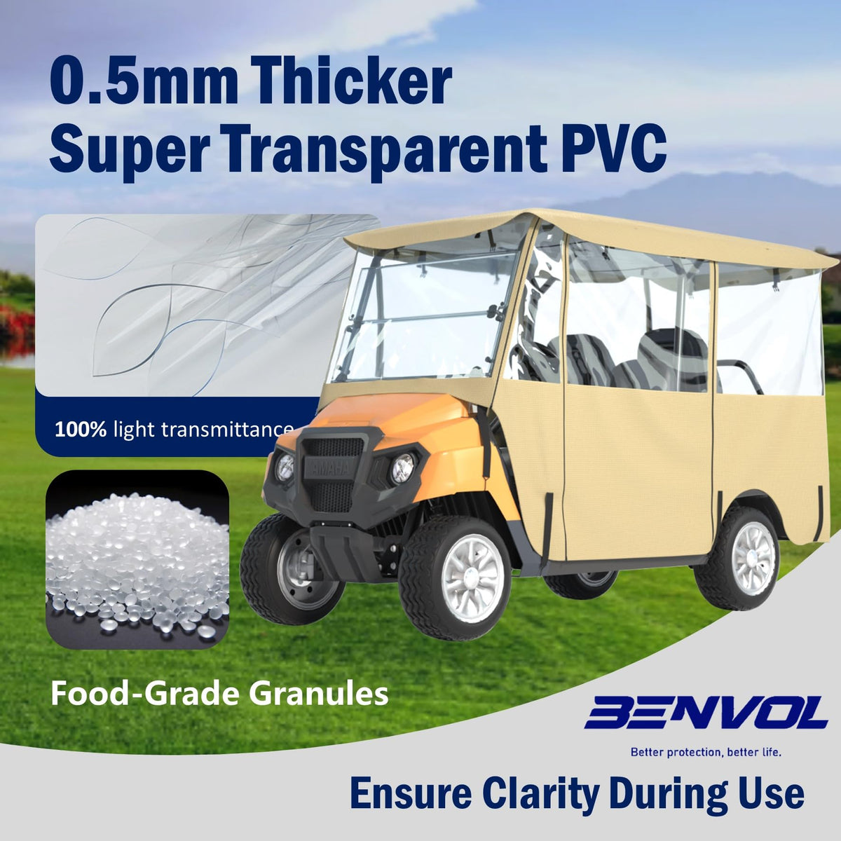 Windproof system with steel hooks keeps cover secure