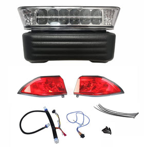 BestAccess Dulex LED front headlight bar for Club Car Precedent improves night visibility.