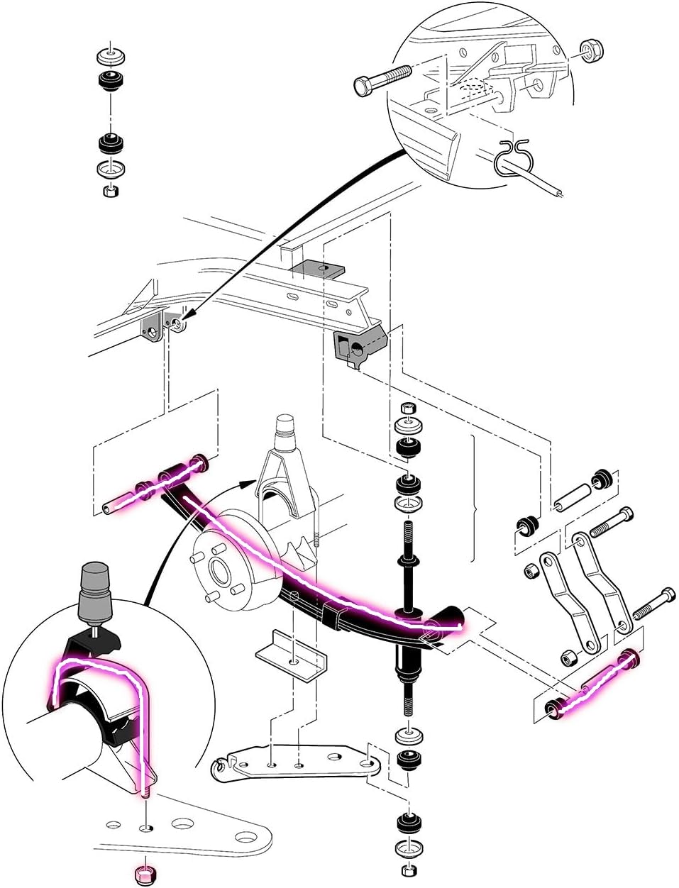 U-bolts and hardware for straightforward installation