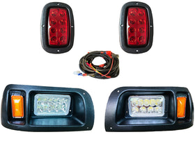 BestAccess DS LED headlights front view for Club Car DS enhances night visibility