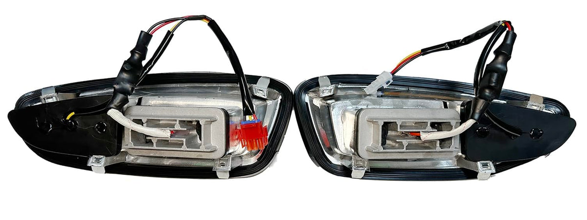 BestAccess EZGO RXV headlight installation example showing plug-in setup