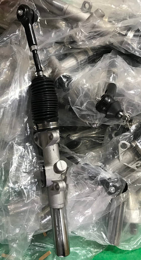 Front axle area view with BestAccess EZGO TXT steering gear box for alignment during install.