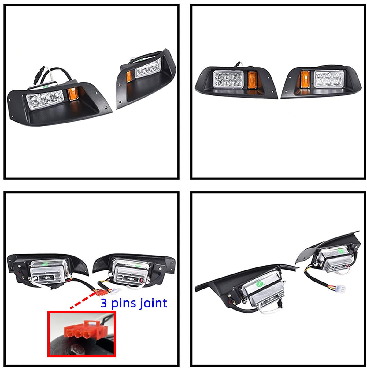 BestAccess EZGO TXT LED headlight hardware included for easy mounting